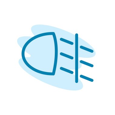 Sis Işığı simgesinin İmaj Vektörü grafiği. Uyarı, işaret, iklim değişikliği vs. için uygun.