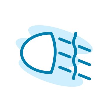 Sis Işığı simgesinin İmaj Vektörü grafiği. Uyarı, işaret, iklim değişikliği vs. için uygun.