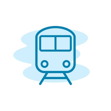Tren simgesinin İllüstrasyon Vektörü grafiği. Ulaşım, metro, demiryolu vs. için uygun.