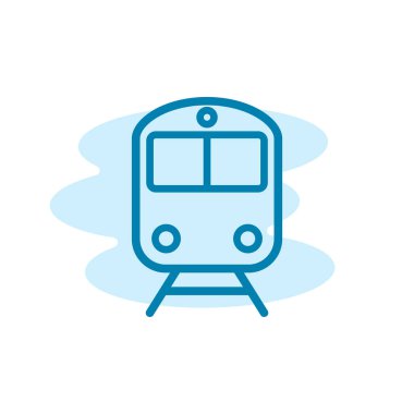 Tren simgesinin İllüstrasyon Vektörü grafiği. Ulaşım, metro, demiryolu vs. için uygun.