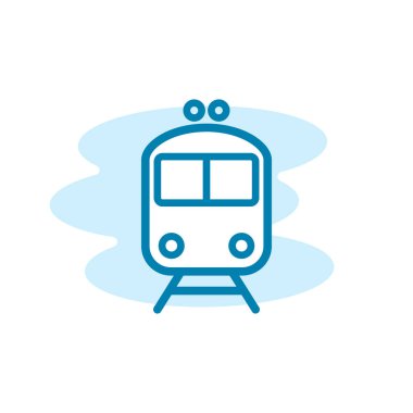 Tren simgesinin İllüstrasyon Vektörü grafiği. Ulaşım, metro, demiryolu vs. için uygun.