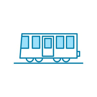 Tren simgesinin İllüstrasyon Vektörü grafiği. Ulaşım, metro, demiryolu vs. için uygun.