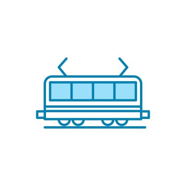Tren simgesinin İllüstrasyon Vektörü grafiği. Ulaşım, metro, demiryolu vs. için uygun.