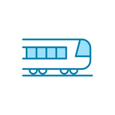 Tren simgesinin İllüstrasyon Vektörü grafiği. Ulaşım, metro, demiryolu vs. için uygun.