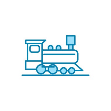 Tren simgesinin İllüstrasyon Vektörü grafiği. Ulaşım, metro, demiryolu vs. için uygun.