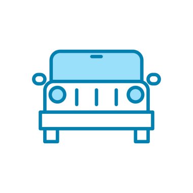 Araba simgesinin görsel vektör grafiği. Araç, ulaşım, otomobil, trafik vs. için uygun.