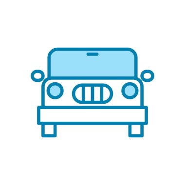 Araba simgesinin görsel vektör grafiği. Araç, ulaşım, otomobil, trafik vs. için uygun.