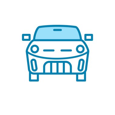 Araba simgesinin görsel vektör grafiği. Araç, ulaşım, otomobil, trafik vs. için uygun.
