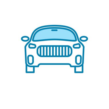 Araba simgesinin görsel vektör grafiği. Araç, ulaşım, otomobil, trafik vs. için uygun.