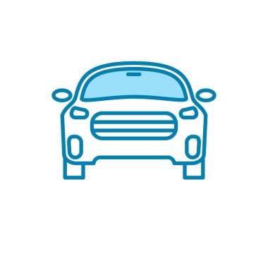 Araba simgesinin görsel vektör grafiği. Araç, ulaşım, otomobil, trafik vs. için uygun.