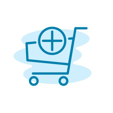 Alışveriş arabası simgesinin görselleme vektörü grafiği. Perakende, ticaret, mağaza vs. için uygun.