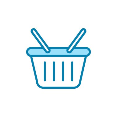 Alışveriş ikonunun İllüstrasyon Vektörü grafiği. Alışveriş sepetine uygun.