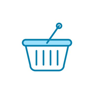 Alışveriş ikonunun İllüstrasyon Vektörü grafiği. Alışveriş sepetine uygun.