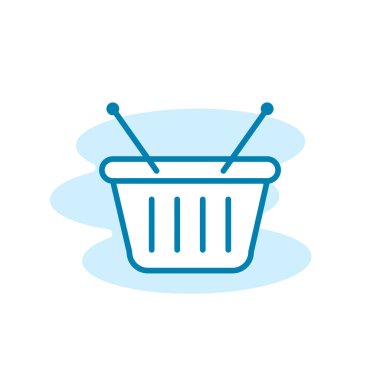 Alışveriş ikonunun İllüstrasyon Vektörü grafiği. Alışveriş sepetine uygun.