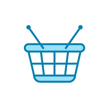 Alışveriş ikonunun İllüstrasyon Vektörü grafiği. Alışveriş sepetine uygun.