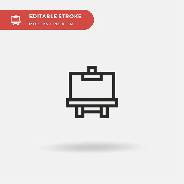 Easel Icona Vettoriale Semplice Illustrazione Modello Design Simbolo Elemento Web — Vettoriale Stock