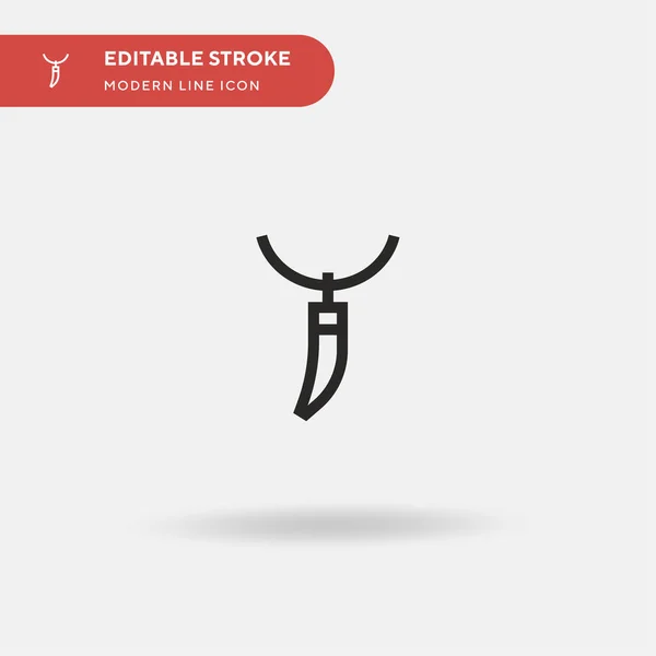 Halsband Enkel Vektorikon Illustration Symbol Design Mall För Webb Mobil — Stock vektor