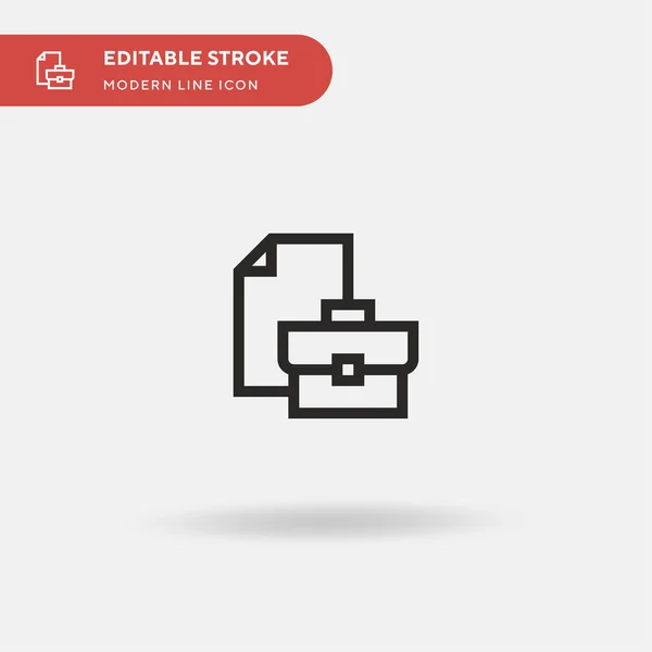 Briefcase Ícone Vetorial Simples Modelo Design Símbolo Ilustração Para Elemento —  Vetores de Stock