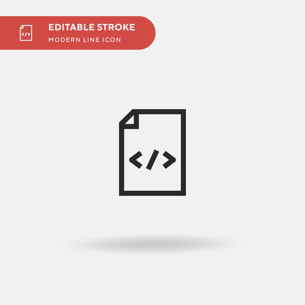 Html Fil Enkel Vektorikon Illustration Symbol Design Mall För Webb — Stock vektor