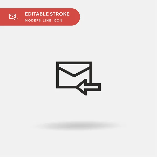 Mail Einfaches Vektorsymbol Erhalten Illustration Symbol Design Vorlage Für Web — Stockvektor