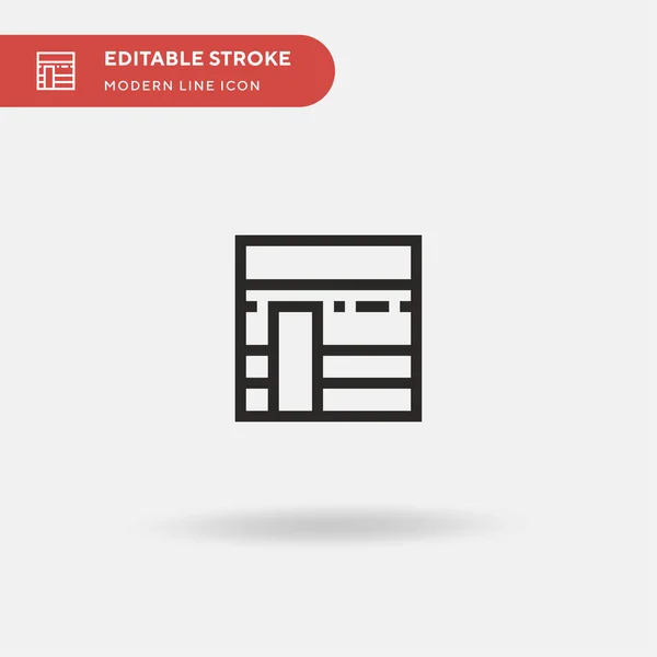 Kaaba Ícone Vetorial Simples Modelo Design Símbolo Ilustração Para Elemento —  Vetores de Stock