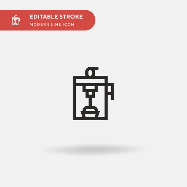 Ice Cream Machine Simple Vector Icon Illustration Symbol Design Template — Stock Vector