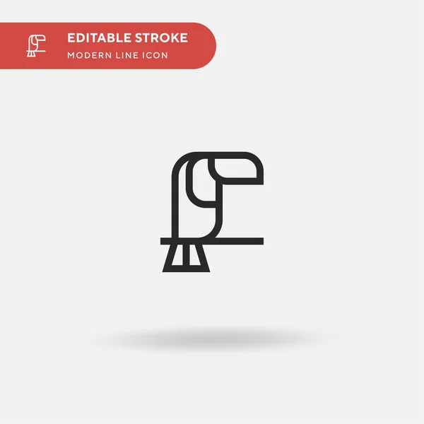 Toucan Icono Vector Simple Plantilla Diseño Símbolo Ilustración Para Elemento — Archivo Imágenes Vectoriales