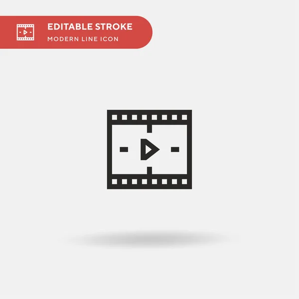 Movie Simple Vector Icon Illustration Symbol Design Template Web Mobile — Stock Vector