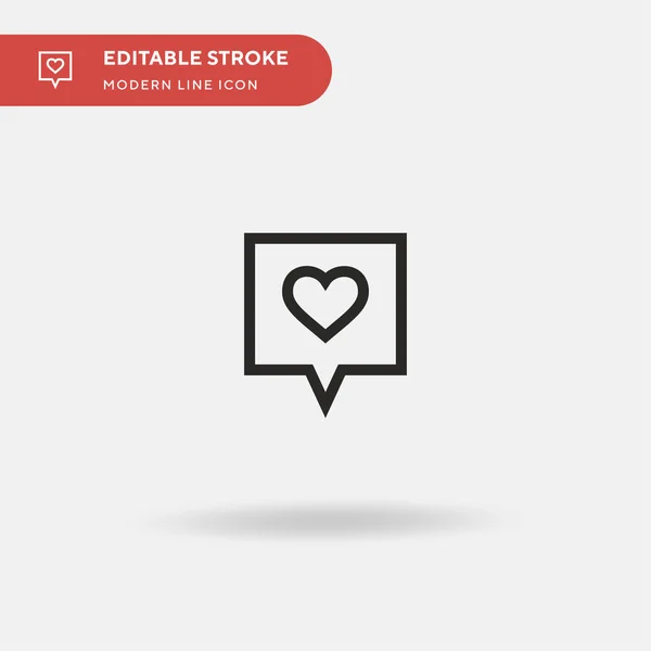 Ikona Jednoduchý Vektor Zprávy Love Message Šablona Návrhu Symbolu Ilustrace — Stockový vektor