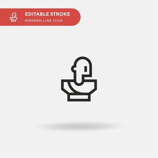 Busto Icono Vector Simple Plantilla Diseño Símbolo Ilustración Para Elemento — Vector de stock