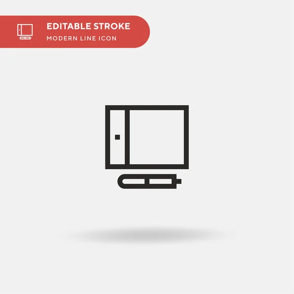 Grafische Tablet Eenvoudige Vector Icoon Illustratie Symbool Ontwerp Sjabloon Voor — Stockvector