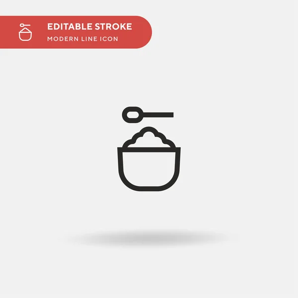 Sugar Simple Icono Vector Plantilla Diseño Símbolo Ilustración Para Elemento — Vector de stock