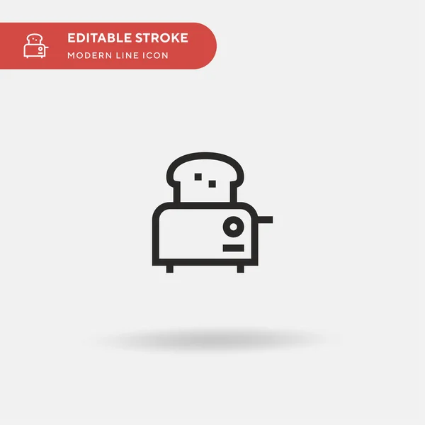 Bread Simple Vector Icon Illustration Symbol Design Template Web Mobile — Stock Vector