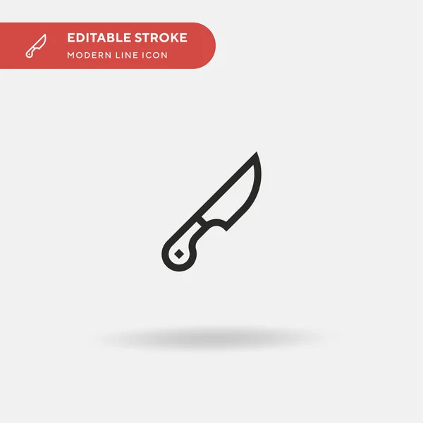 Cuchillo Icono Vector Simple Plantilla Diseño Símbolo Ilustración Para Elemento — Vector de stock