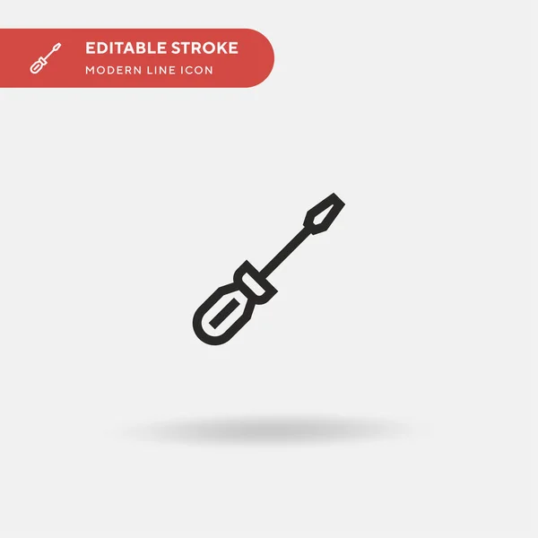 Schraubenzieher Einfaches Vektorsymbol Illustration Symbol Design Vorlage Für Web Mobile — Stockvektor