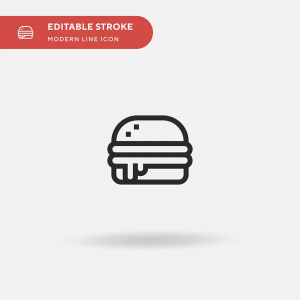 Burger Simple Vector Icon Illustration Symbol Design Template Web Mobile — Stock Vector