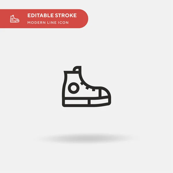 Zapato Icono Vector Simple Plantilla Diseño Símbolo Ilustración Para Elemento — Vector de stock