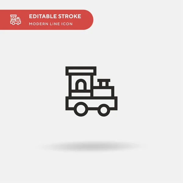 Train Toy Simple Vector Icon Illustration Symbol Design Template Web — Stock Vector