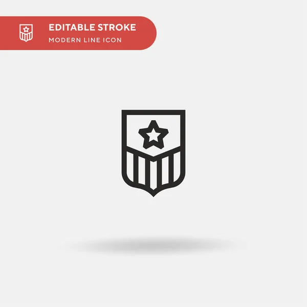 Emblema Icono Vector Simple Plantilla Diseño Símbolo Ilustración Para Elemento — Vector de stock