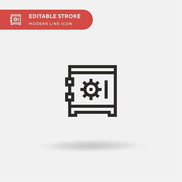 Caixa Segurança Ícone Vetorial Simples Modelo Design Símbolo Ilustração Para —  Vetores de Stock
