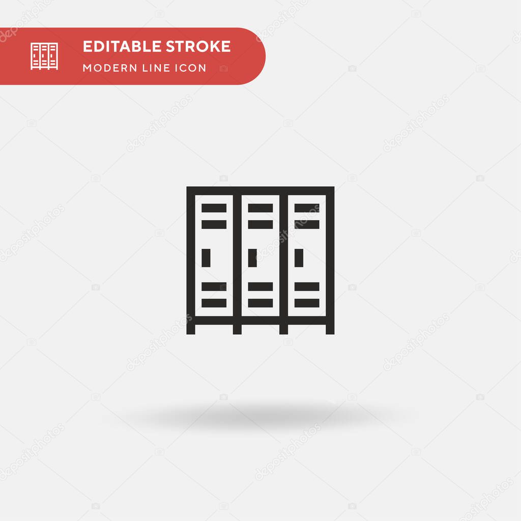 Changing Room Simple vector icon. Illustration symbol design template for web mobile UI element. Perfect color modern pictogram on editable stroke. Changing Room icons for your business project