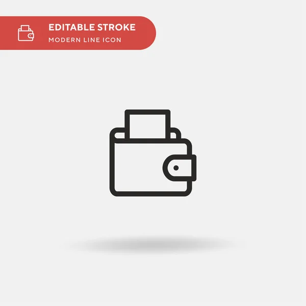 Wallet Simple Vector Icon Illustration Symbol Design Template Web Mobile — Stock Vector