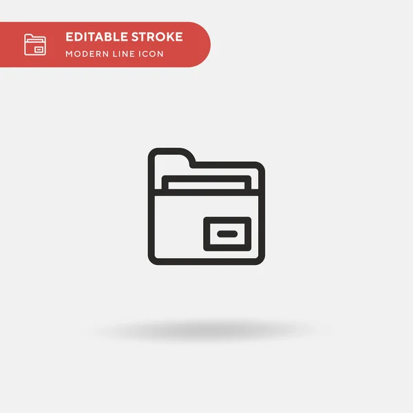 Folder Simple Vector Icon Illustration Symbol Design Template Web Mobile — Stock Vector