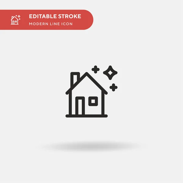 Huis Eenvoudige Vector Icoon Illustratie Symbool Ontwerp Sjabloon Voor Web — Stockvector