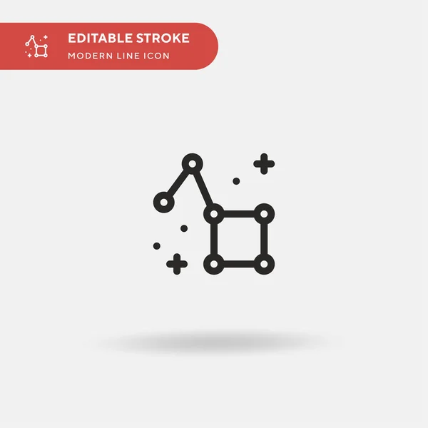 Constelação Ícone Vetorial Simples Modelo Design Símbolo Ilustração Para Elemento —  Vetores de Stock