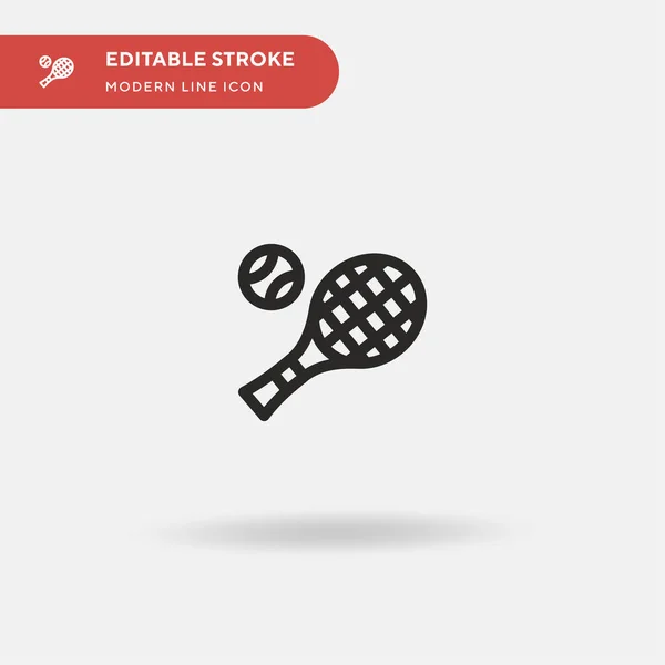 Tennisball Einfaches Vektor Symbol Illustration Symbol Design Vorlage Für Web — Stockvektor