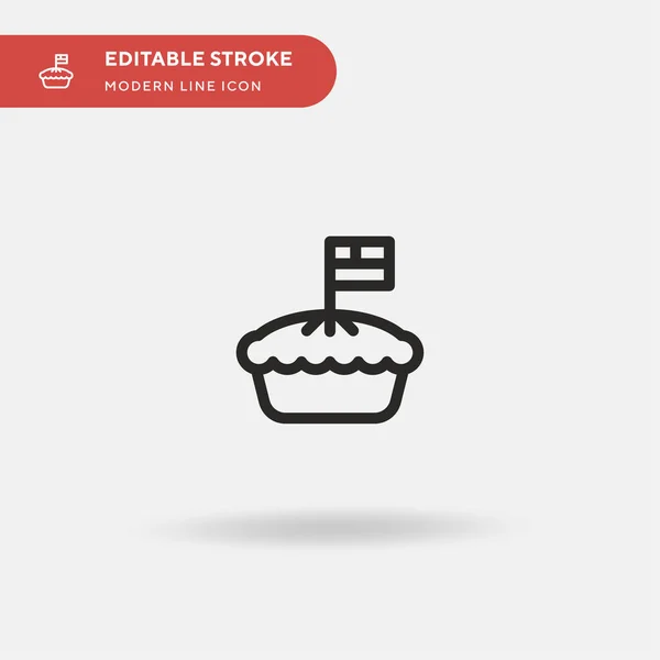 Pie Simple Icono Vector Plantilla Diseño Símbolo Ilustración Para Elemento — Vector de stock