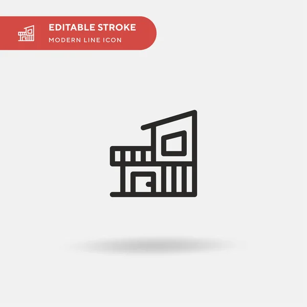 Modern Huis Eenvoudige Vector Icoon Illustratie Symbool Ontwerp Sjabloon Voor — Stockvector