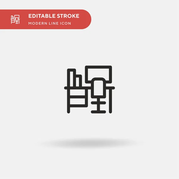 Workspace Simple Vector Icon Illustration Symbol Design Template Web Mobile — Stock Vector