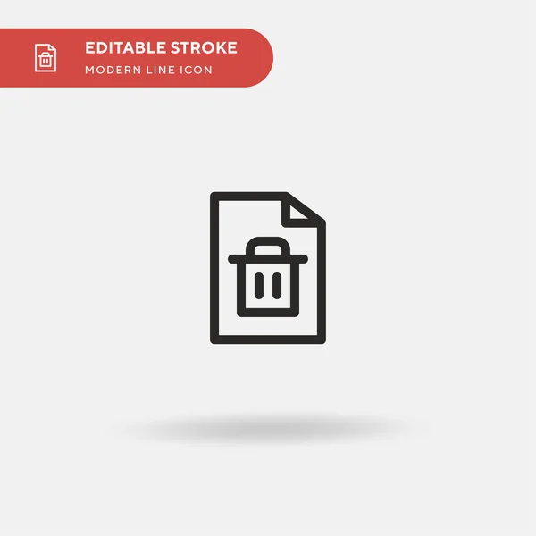 Trash Einfaches Vektorsymbol Illustration Symbol Design Vorlage Für Web Mobile — Stockvektor